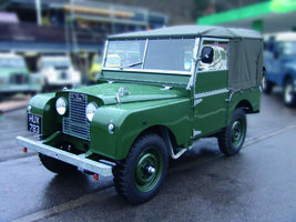 Land Rover 80 with closed soft top